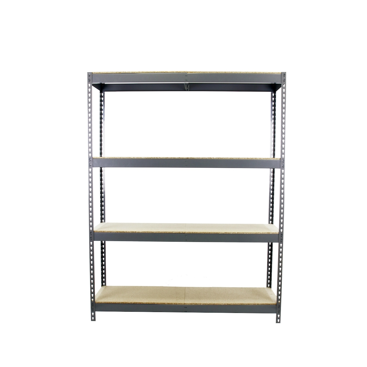 SimonRack Industrieregal, 2000x1800x900 mm, 600 kg am Biegepunkt, 4 Holzböden, Garagenregal, Grau/Holz- Simonforte Image