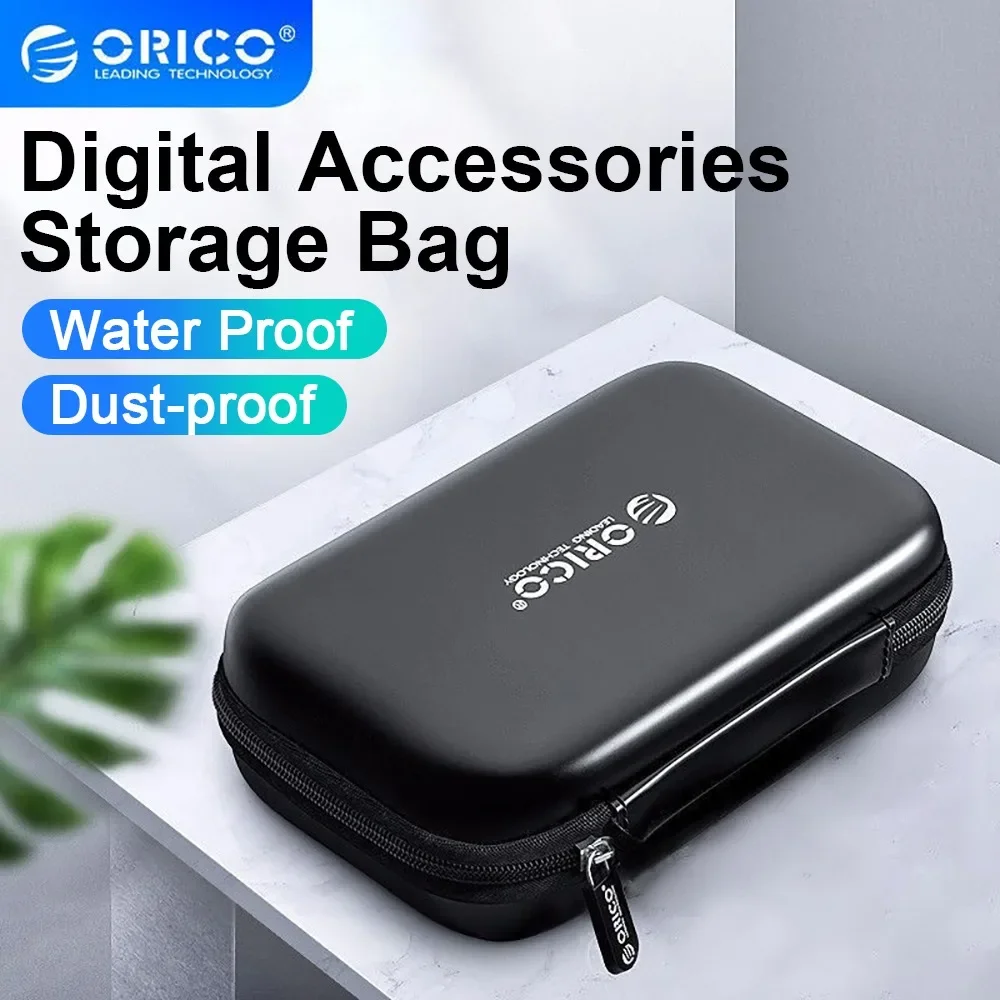 ORICO 2,5 Zoll Festplattenbox, einfarbige Schutztasche, tragbare Festplattenhülle, geeignet für die Aufbewahrung von Festplatten, Schutzhülle Image