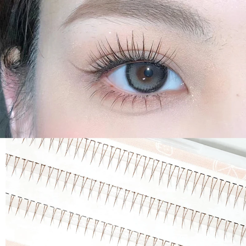 J Curl V-Form unter Wimpern, Comic-Wimpern, natürliche untere Wimpern, weiche Manga-Wimpern, Bündel, Wimperncluster, koreanisches Make-up Image