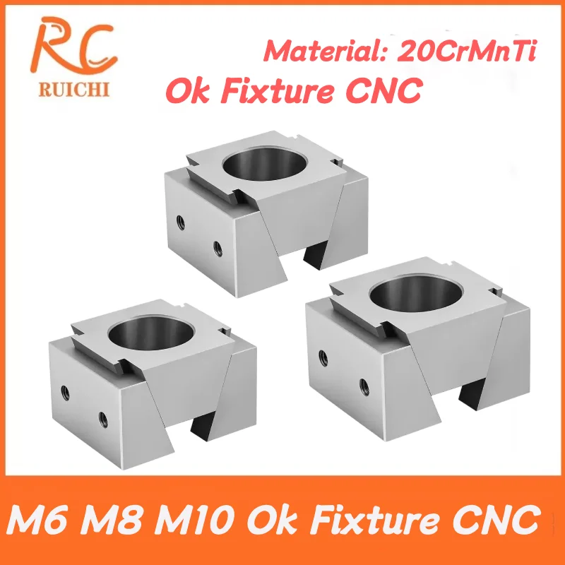 Ok Fixture CNC Verstellbarer Seitenklemmblock-Schraubstock M6 M8 M10 für Modellbau und Präzisionshandwerk Image