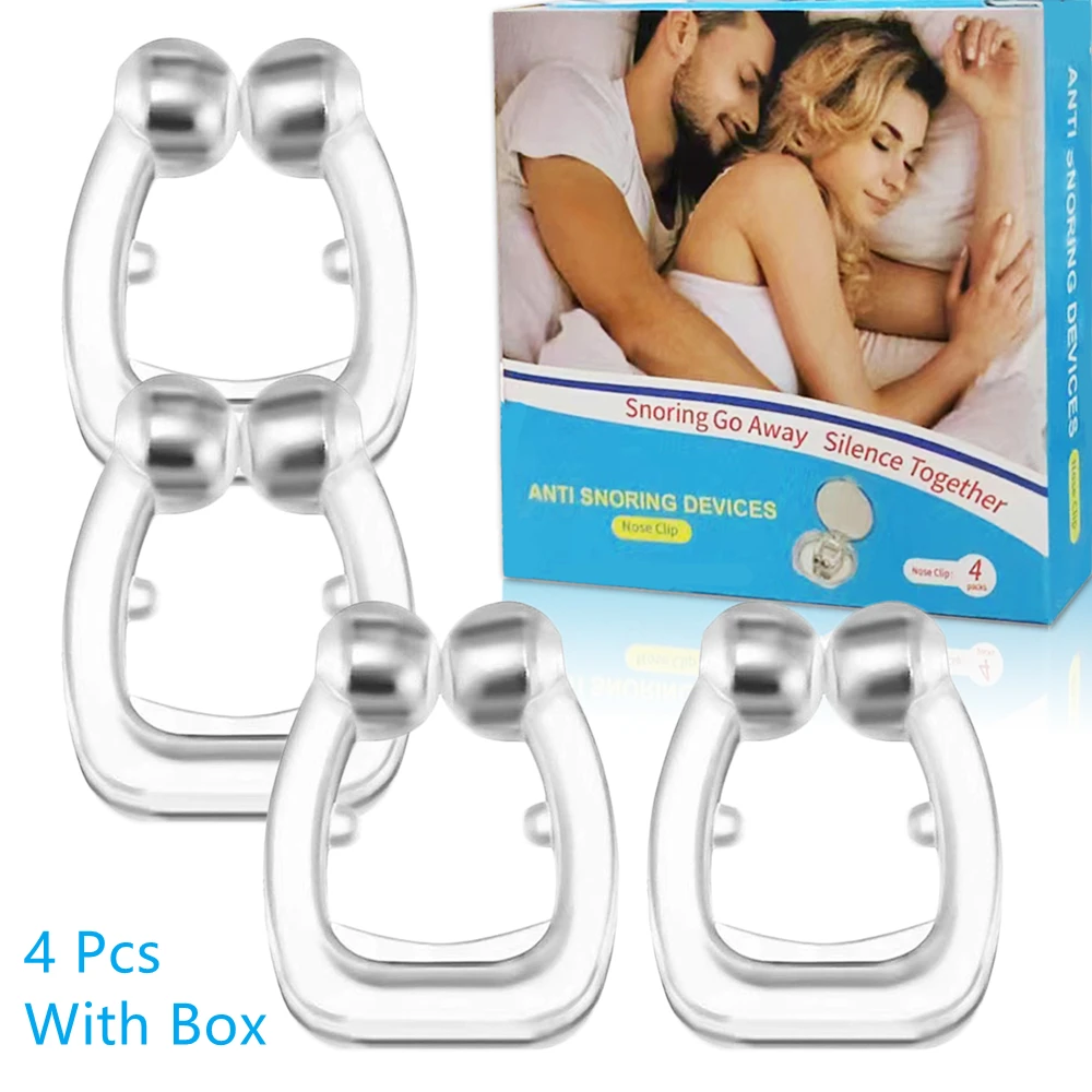 Silikon-Nasenklammer Anti-Schnarch-Gerät Magnetisches Schlafhilfsmittel mit Etui für Ruhigen Nachtschlaf Schnarchstopper für Männer und Frauen Bestseller Image