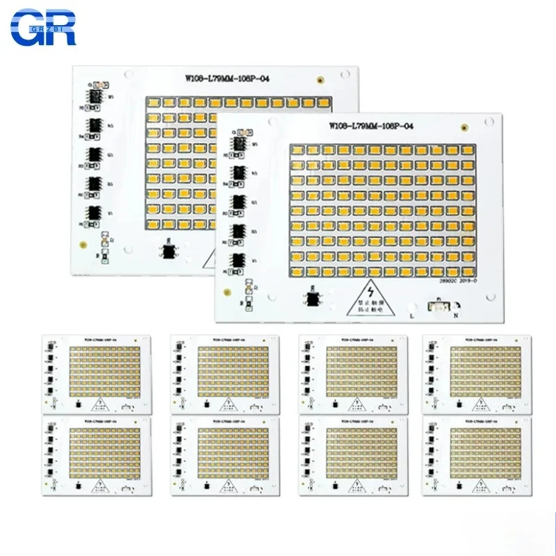 LED-Chip 10 W 20 W 30 W 50 W 100 W 2835SMD Lichtperlen Smart IC Kein Antrieb erforderlich für Flutlicht AC 110 V 220 V Flutlicht-Chips-Beleuchtung