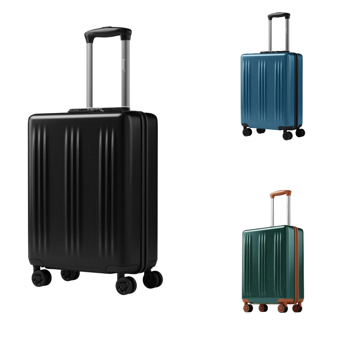 Kono Leichter Hartschalenkoffer mit 4 Doppelrollen & TSA-Schloss - Kabinengepäck für Ryanair & EasyJet, perfekt für Europa Image