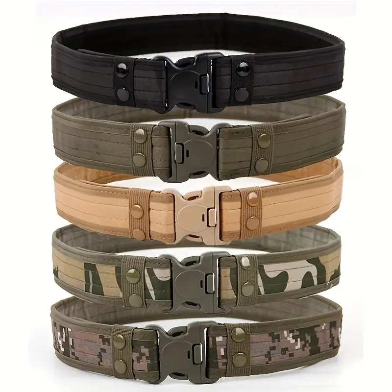 Männer Gürtel Outdoor Camouflage Taktische Gürtel Oxford Tuch Gürtel Bergsteigen Gürtel Nylon Breite Taille Gürtel Arbeit Gürtel Neutral Gürtel Image