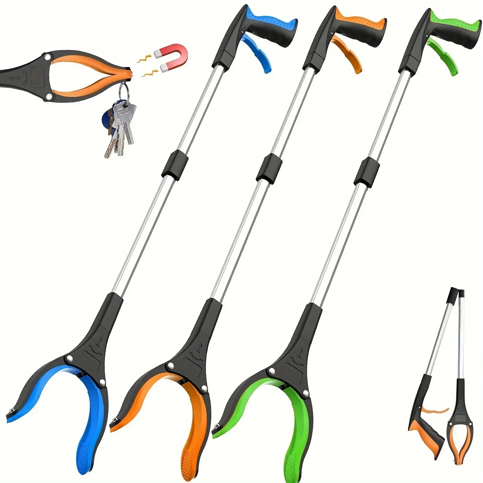 Garbage Picker Gripper mit 360° ° Rotierender Clip, 32-Zoll-leichter, robuster Greifer für ältere Menschen, Greifgerät für ältere Menschen Image
