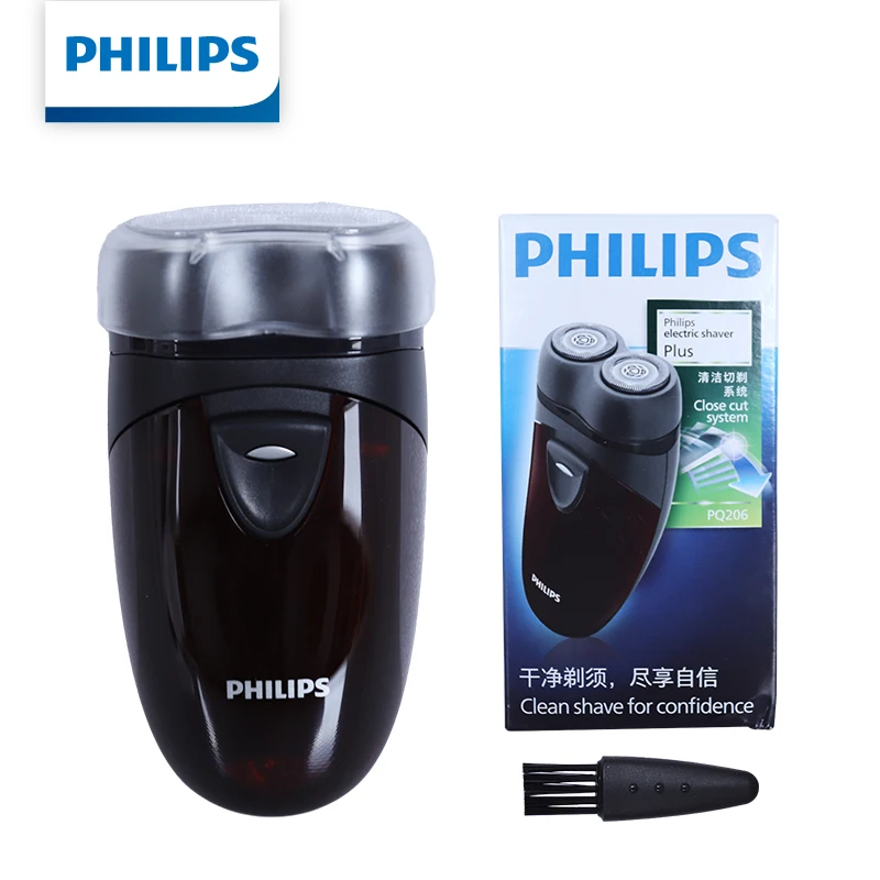 Philips PQ206 Elektrischer Rasierer mit AA-Batteriebetrieb, Schwebende Köpfe, Selbstschärfende Klingen, Rasiergerät Image