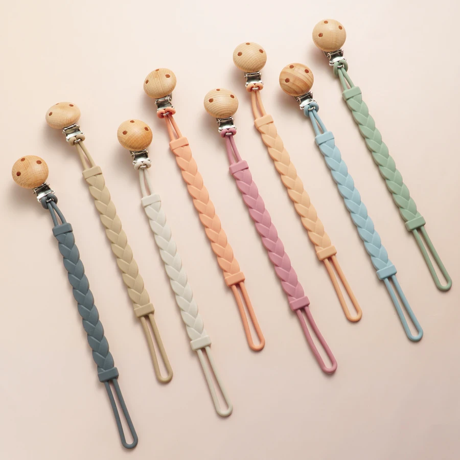 2026 Neues Babygeschenk Beißkette BPA-freier Silikon-Schnullerclip Tragbarer Nippelhalter Beißspielzeug Baby-Accessoires Image