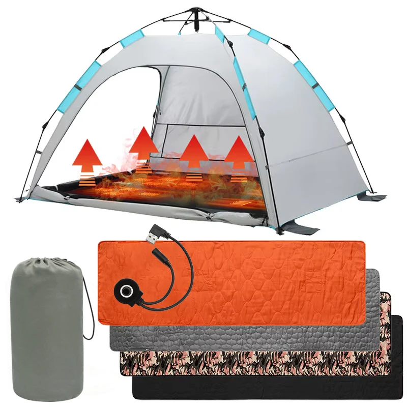 Outdoor Camping USB Heizung Schlafmatte Outdoor Elektrische Heizkissen Schlafsack Matratze Für Wandern Reisen Image
