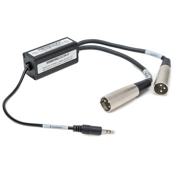 Sescom AUD-TRS-BAL 3.5mm Stereo Unbalanced Audio to Dual XLR Balanced Converter Ca AUD-TRS-BAL