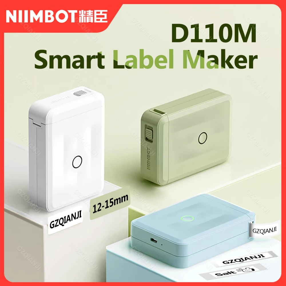 Niimbot D110 Smart Tragbarer Etikettendrucker Mini Pocket Thermo Sticker Maker Selbstklebende Etikettenpapiere für Büro und Zuhause Image