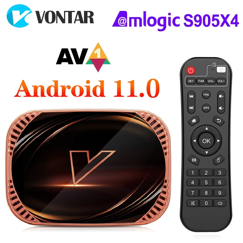 VONTAR X4 Amlogic S905X4 Smart TV Box Android 11 4GB 128G 32GB 64GB Wifi BT AV1 Media Player TVBOX 4K 1000M Set-Top-Box Image