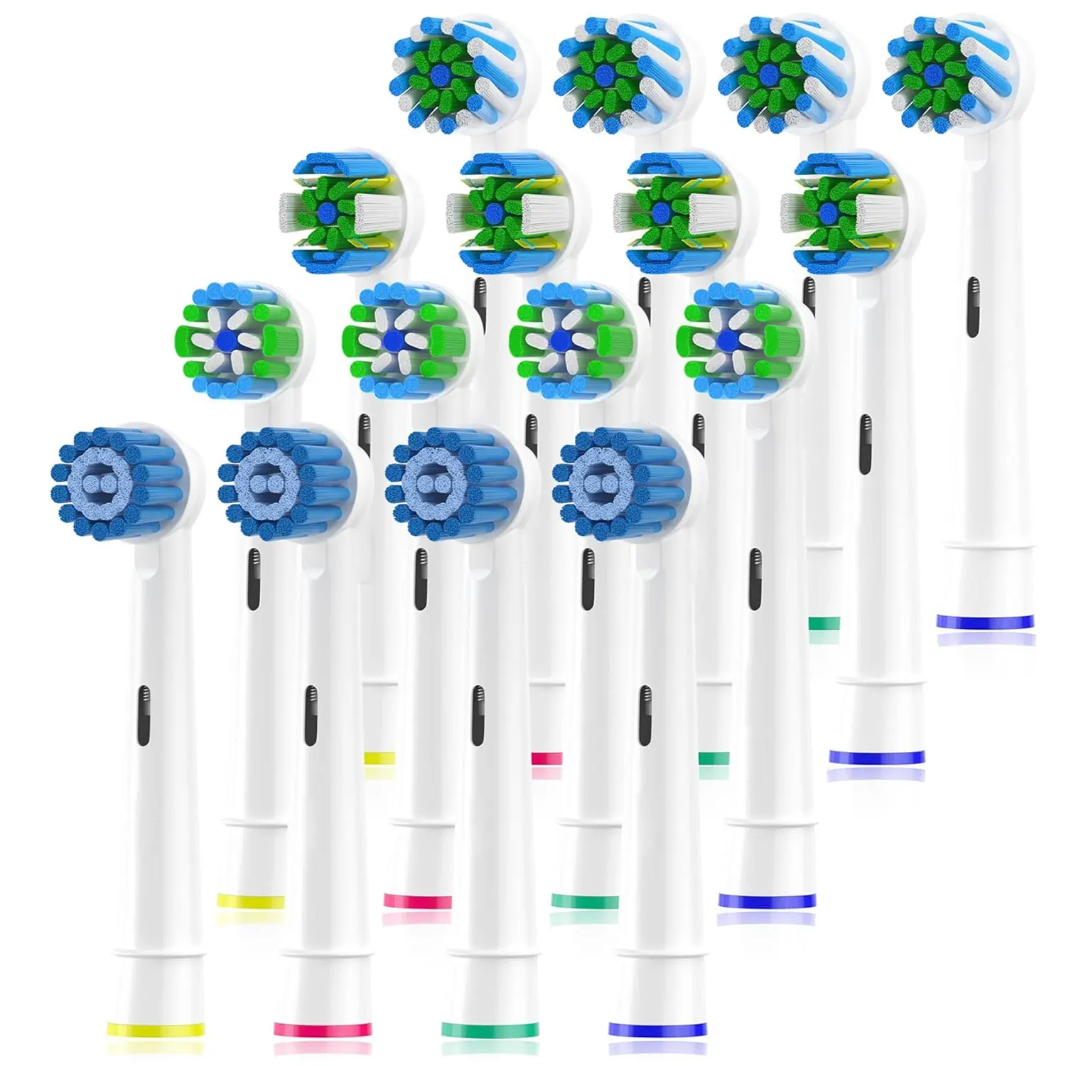 8/16 Stück Zahnbürstenkopf kompatibel mit Braun Oral B elektrische Zahnbürste, Ersatz-Zahnbürstenköpfe passend für Oral b Vitality