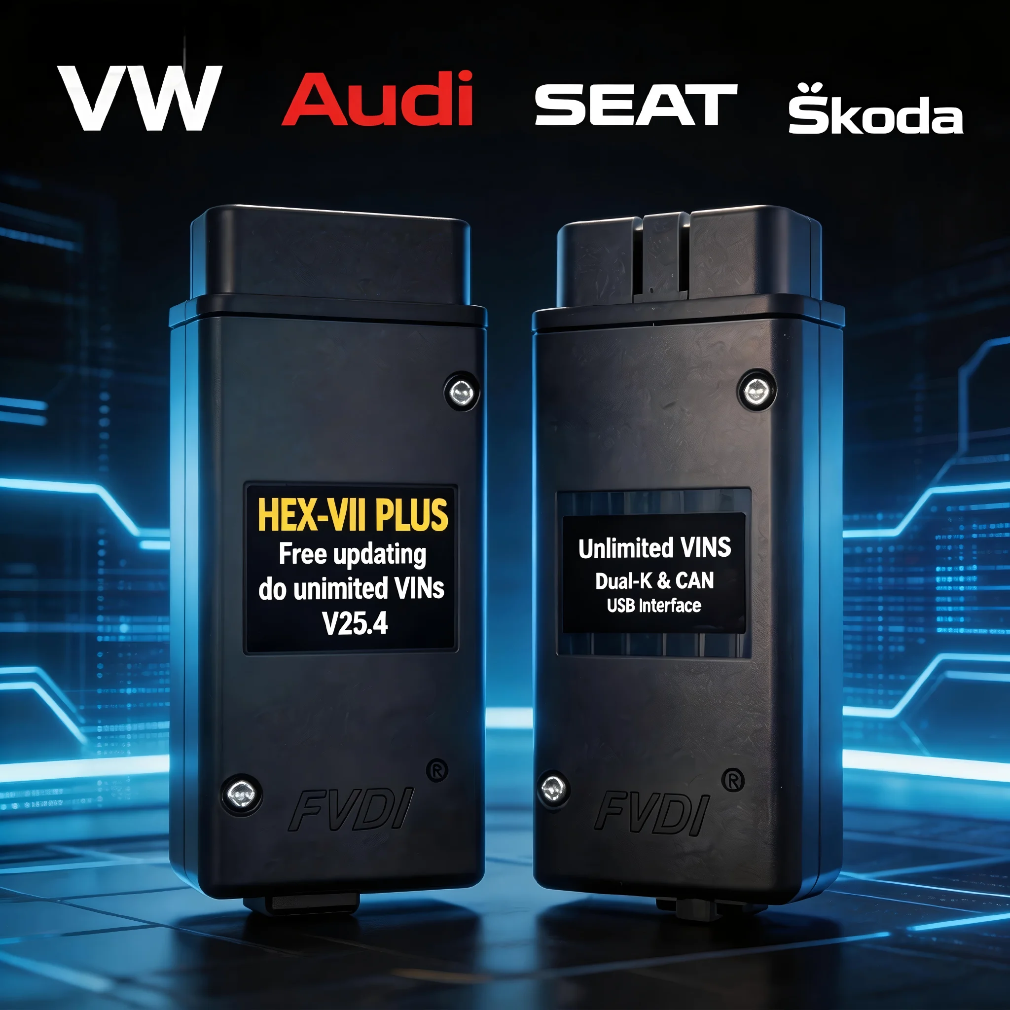 2025 HEX VII PLUS entbegrenzt VINs Online VAG HEX V2 Plus Hardware-USB-Schnittstelle für VAG COM-Diagnosecodierung VCDS-PLUS Image