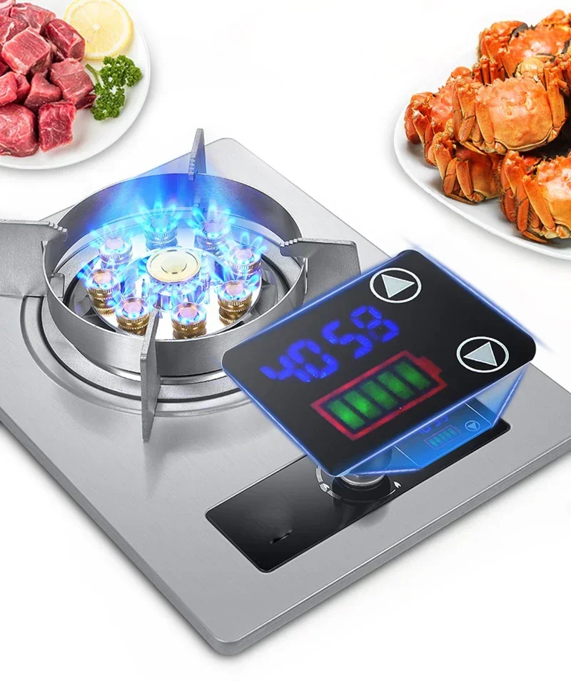 7kW Gaskochfeld Einzelkocher Haushaltsflüssiggas-Kocher Einzelner Kohle-Tischkocher Einbau-Gaskocher 4,5 kW/5,2 kW Image