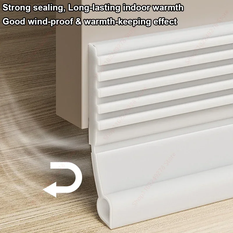 Neuer Türboden-Dichtungsstreifen, 1 m, winddicht, Staubstopper, Schutz, Regen, Dichtungsstreifen, Geräuschreduzierung, Isolator, Versiegelung, Heimhardware Image