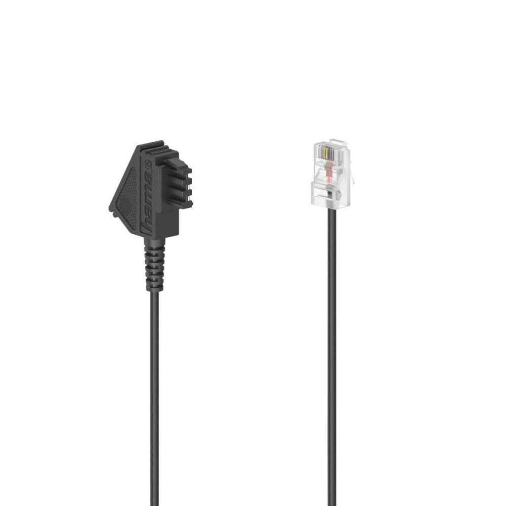 Hama DSL Anschlusskabel 6m schwarz TAE-F auf RJ45 8P2C Image