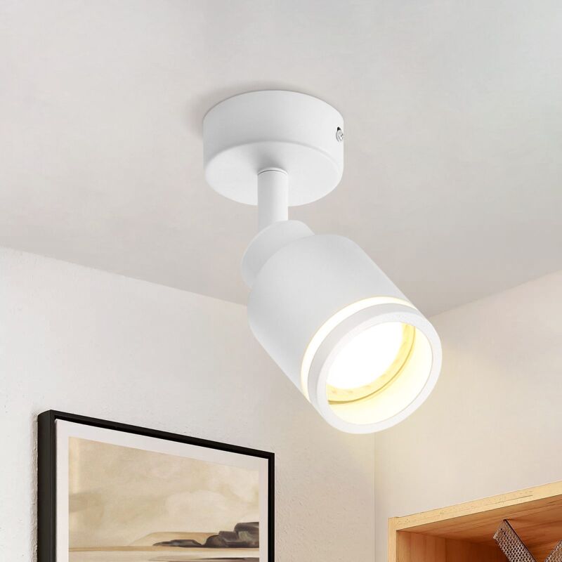 Faretto Da Soffitto Bianco Gbly Plafoniera Moderna:orientabili A 1 Lampadina Faretti Gu10 In Metallo Plafoniera Faretto Da Parete Per Interni Per Corridoio Ufficio Cucina Soggiorno