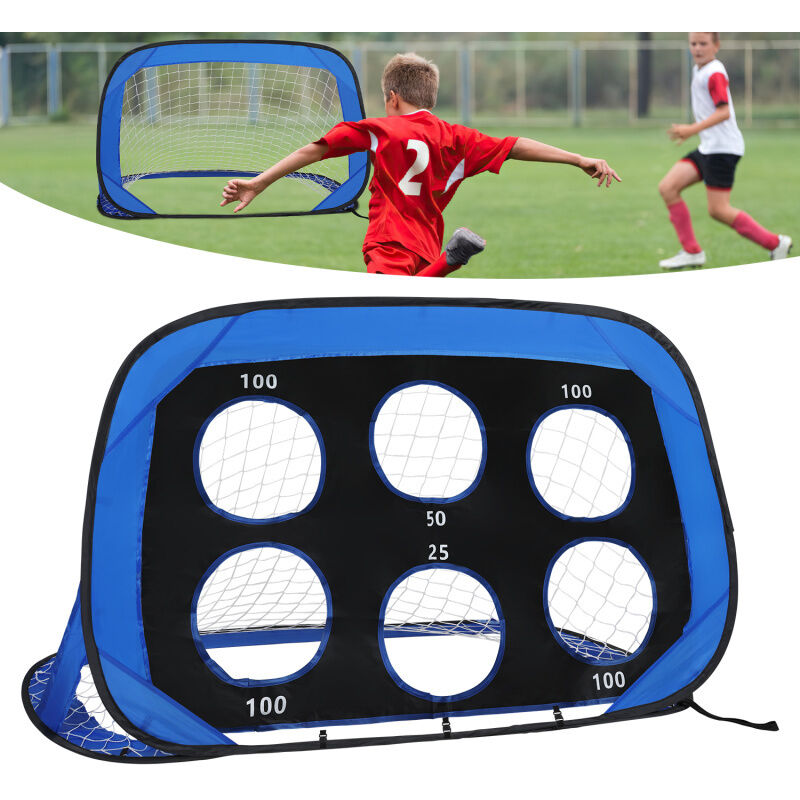 Swanew Porta Da Calcio Portatile Pop-up Porta Da Calcio 4 In 1 Con Borsa Mini Porta Da Calcio Per Bambini 120x80x80 Cm 2pcs