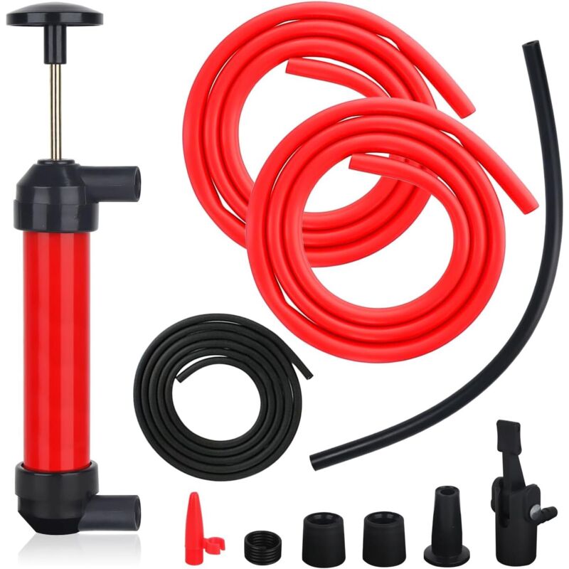 Pompa Manuale Per Acqua, Pompa Di Trasferimento, Pompa A Sifone, Pompa Di Trasferimento, Pompa Manuale Per Carburante, Pompa Di Aspirazione Per Benzina Con 3 Tubi Flessibili Per Carburante, Benzina, O