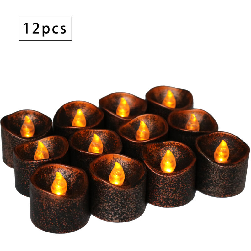 Candela Candela Confezione Da 12 Candele Led, Batterie Cr2032, Candele Non Profumate, Lumino Trasparente Senza Fiamma, Tremolante