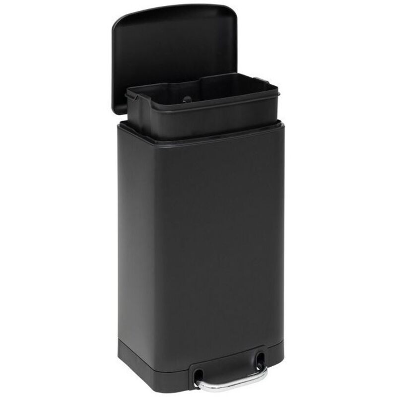 5five Simply Smart - Cestino Per Rifiuti In Metallo Nero Ariane 20l - 5five