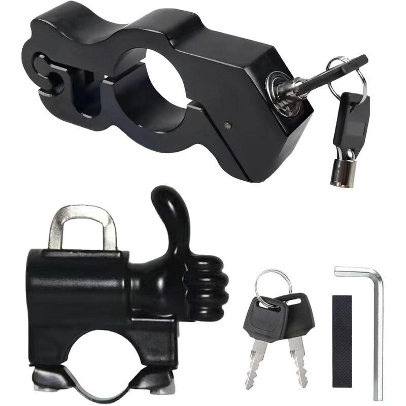 Lucchetto Per Manubrio Moto, Lucchetto Antifurto Per Casco Con 4 Chiavi, Lucchetto Antifurto Per Manubrio, Lucchetto Per Freno E Acceleratore Per Manubrio Moto, Lucchetto Per Bici Fuoristrada Per Scoo