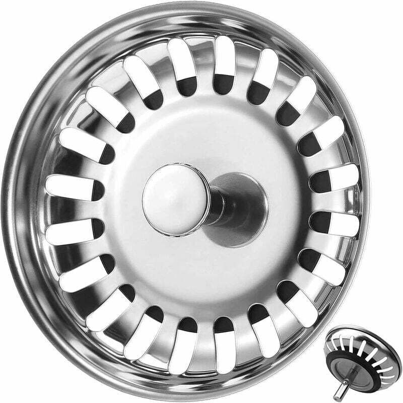 Filtro Per Lavello Da Cucina, Tappo Per Lavello, Coperchio Del Filtro Per Lavello Da Cucina, Filtro Per Lavello In Acciaio Inox, Tappo Per Lavello In Acciaio Inox, Diametro 80 Mm (a, 1 Pz) Forehill