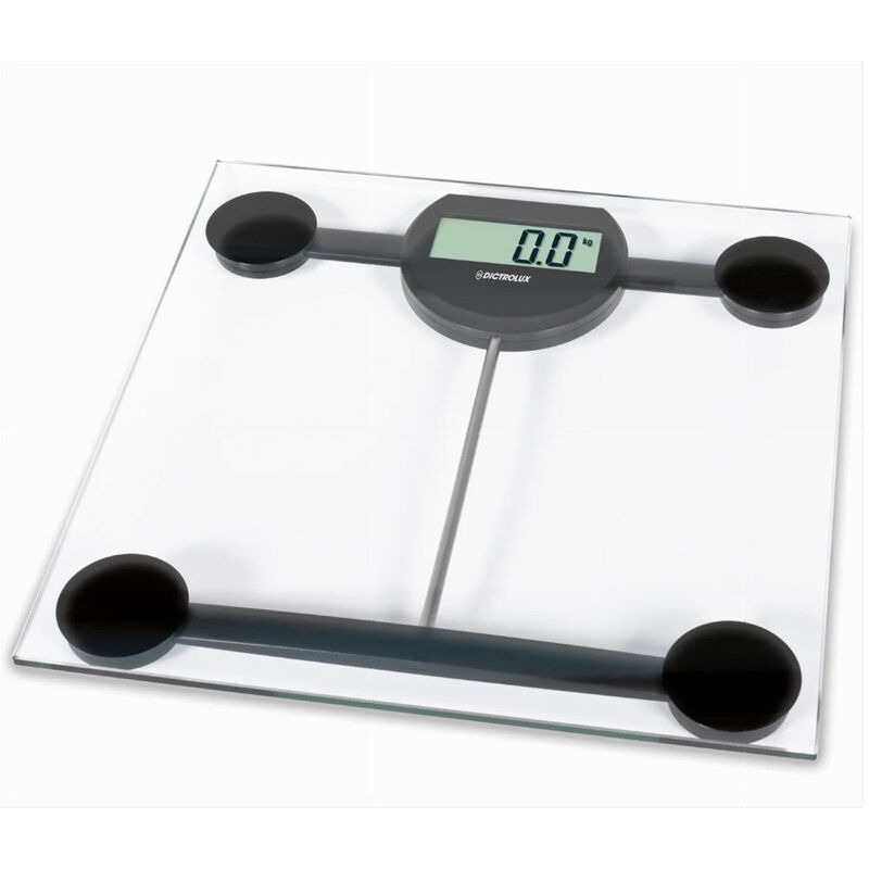 Trade Shop Traesio - Bilancia Pesapersone Digitale Ultrasottile In Vetro Pesa Persone Max. 180 Kg -