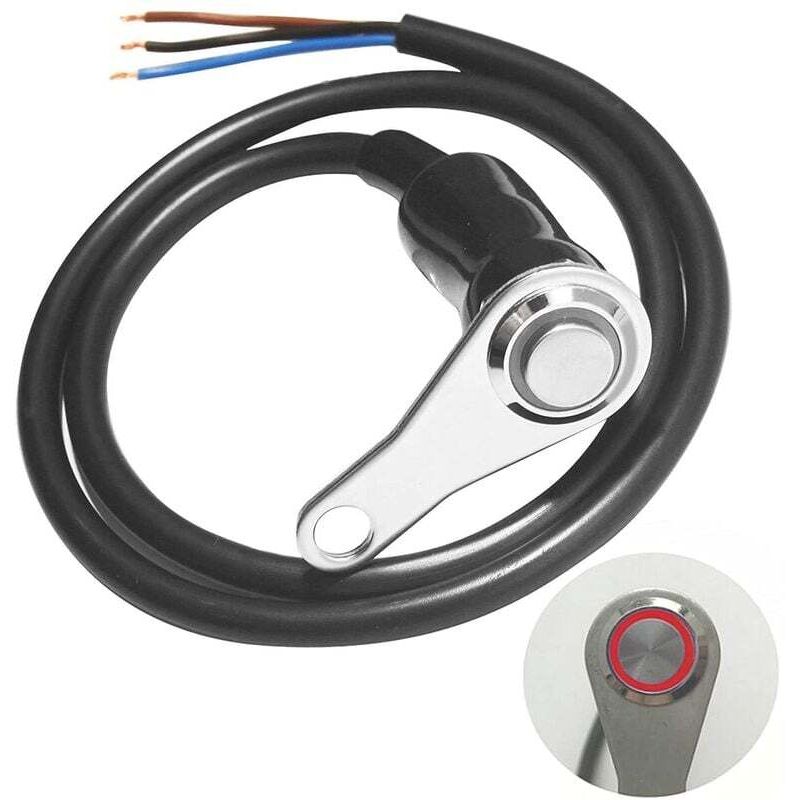 2 Pezzi 12v Led Interruttore On-off Per Moto Fendinebbia Manubrio Staffa Regolabile Pulsante Interruttore Impermeabile - 22mm (7/8 Pollici)