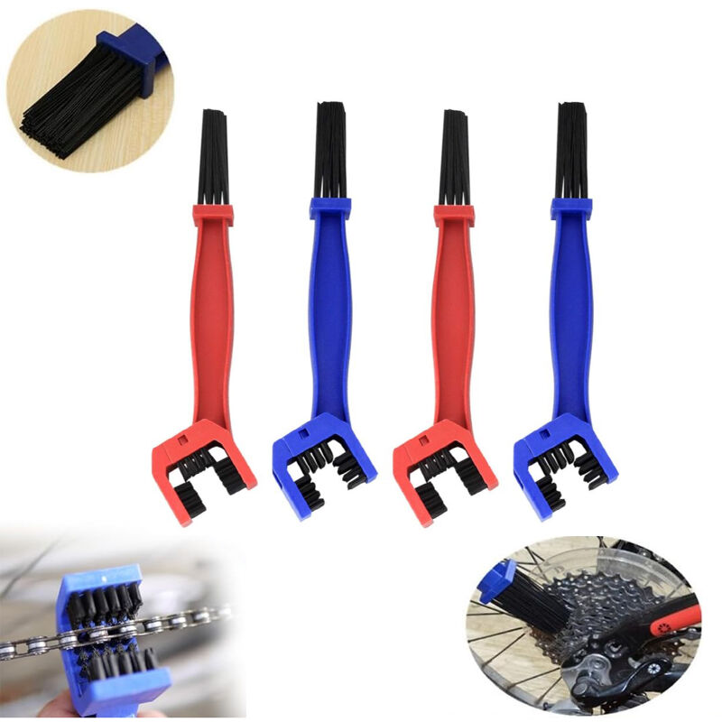 Spazzola Per Catena Di Moto In 4 Pezzi, Spazzola Per La Pulizia Della Bicicletta, Set Di Spazzole Per Catena Di Moto, Spazzola Per La Pulizia Di Catene E Mountain Bike Per Scooter, Bicicletta, Grasso
