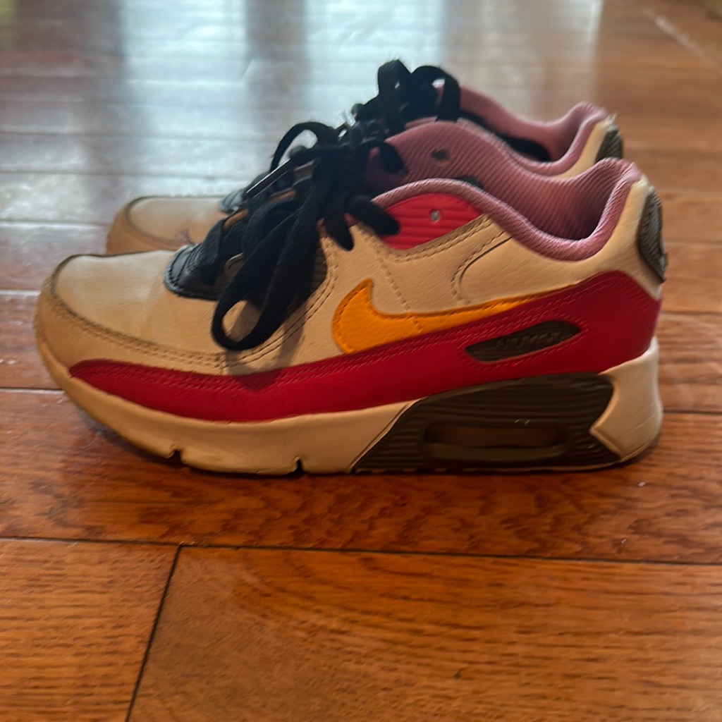 Nike Shoes | Girls Nike Air Max Size 1y Black, Pink, Purple, Orange | Color: Black/Pink | Size: 1g