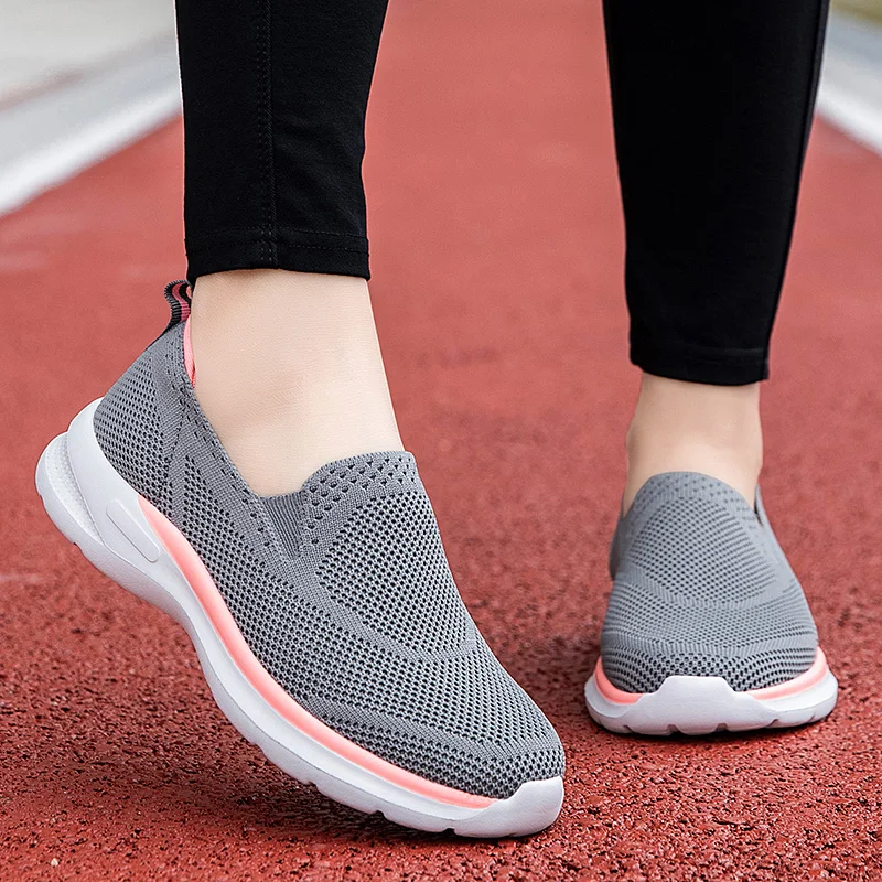 Frauen Wanderschuhe Fitness Männer Sommer Mesh Sport Outdoor Flache Licht Nicht-slip Atmungsaktive Turnschuhe Schwarz Weiche Slipper Größe 35-45