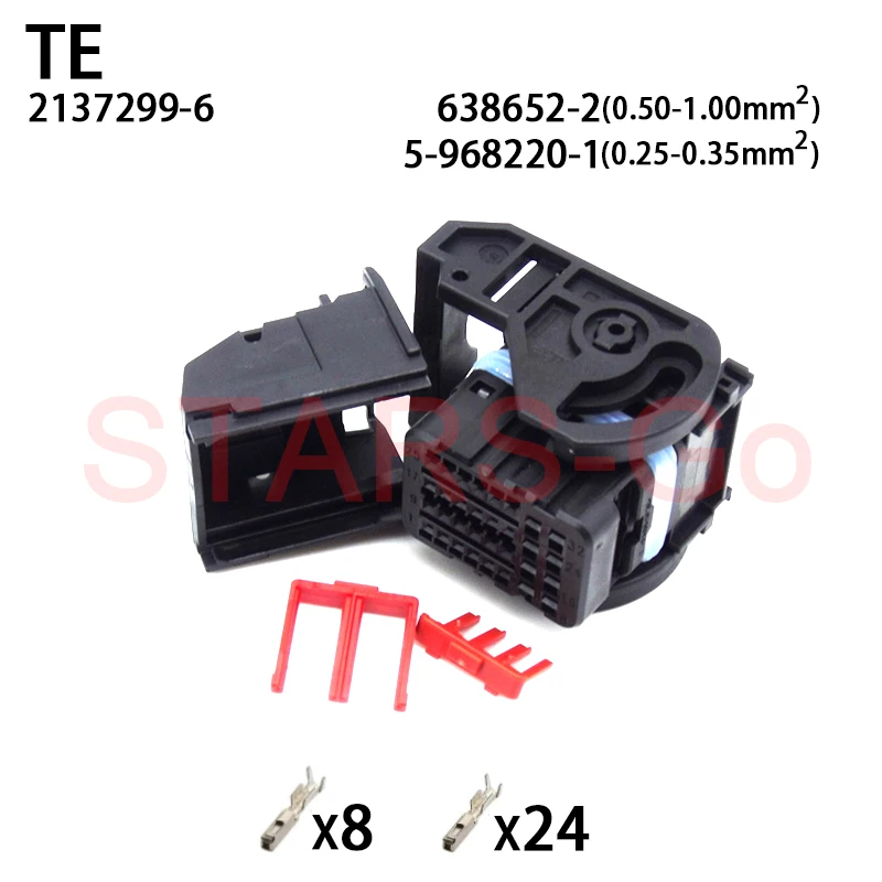 1Set 2137299-6 2137299-8 32 Pin Way TE ECU Automotive stecker CMC Buchse kabelbaum Image