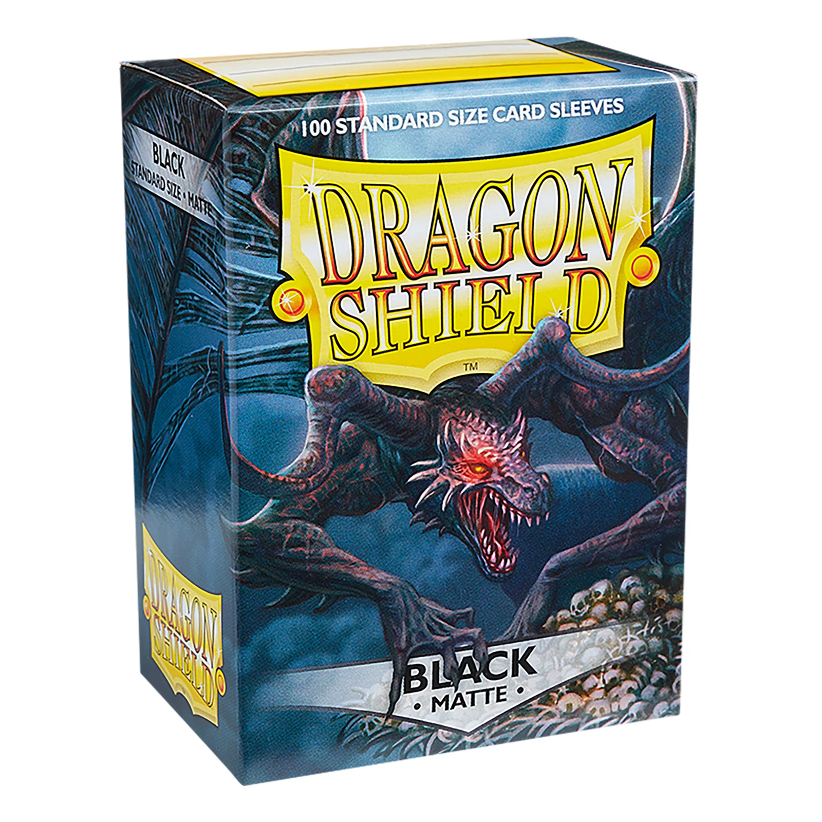100 Stück/Karton mattschwarze Drachen-Schildkartenhüllen, Standardgröße 66 x 91 mm Image