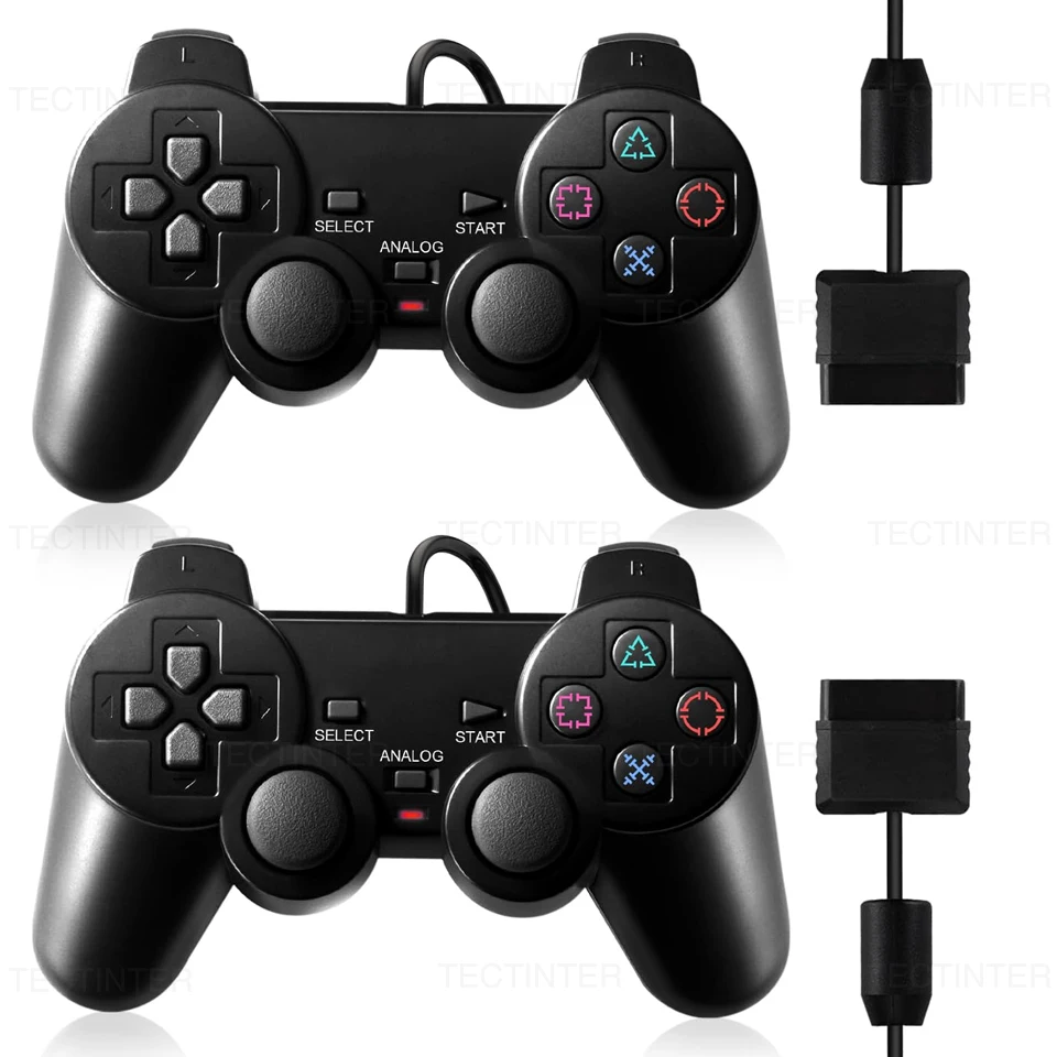 Kabelgebundener Controller für Sony PS2 Gamepads für Joystick für Playstation 2 Vibrations-Schock-Joypad Kabelgebundener USB-PC-Controller Zubehör Image