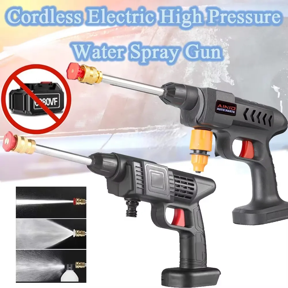 60BAR Cordless Hochdruck Auto Waschmaschine Spray Wasser Pistole Drahtlose Hochdruck Auto Waschen Wasser Pistole Waschmaschine Selbstansaugende Sustain