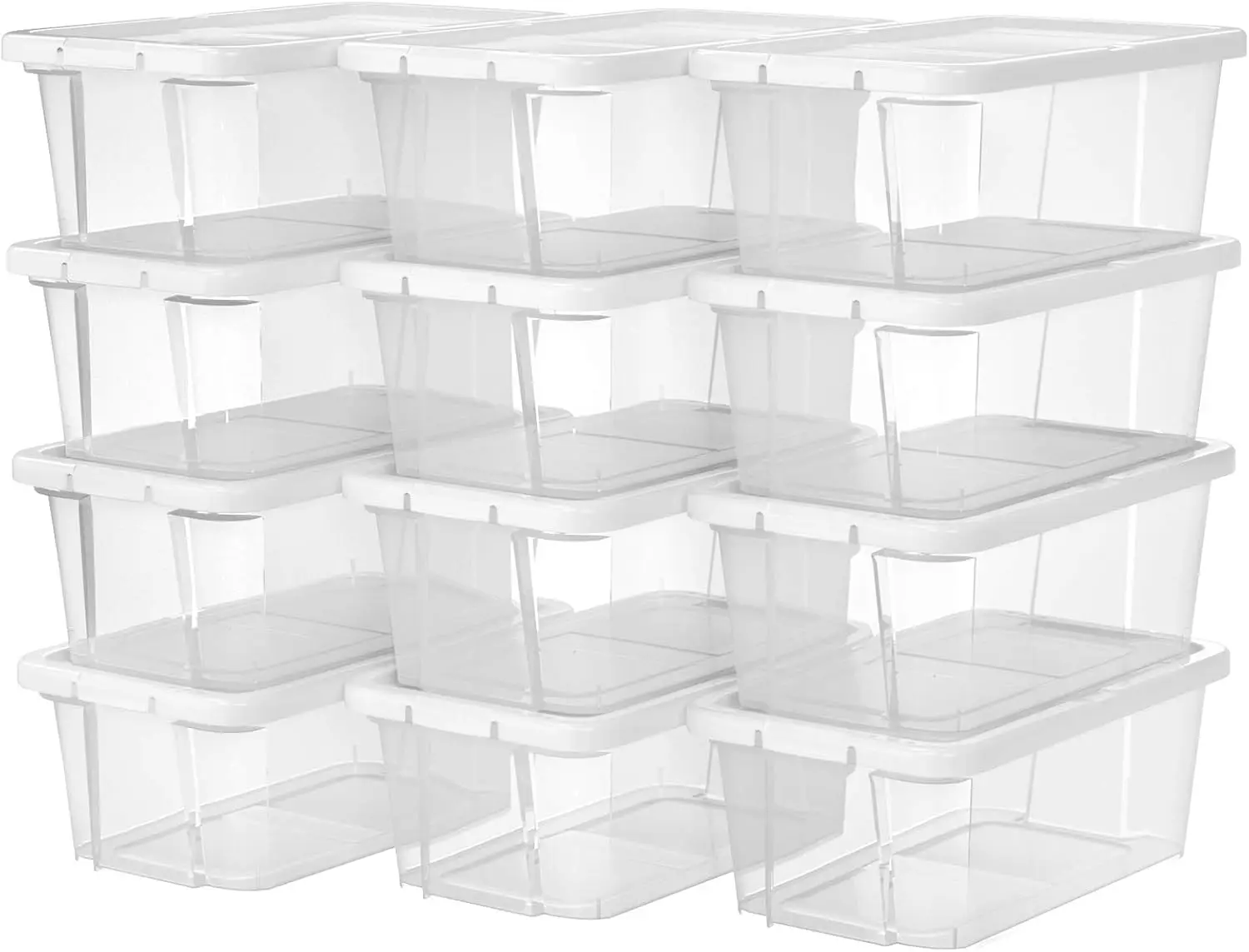 SONGMICS Schuhbox Aufbewahrungsboxen (12 St), für Schuhe bis Größe 41
