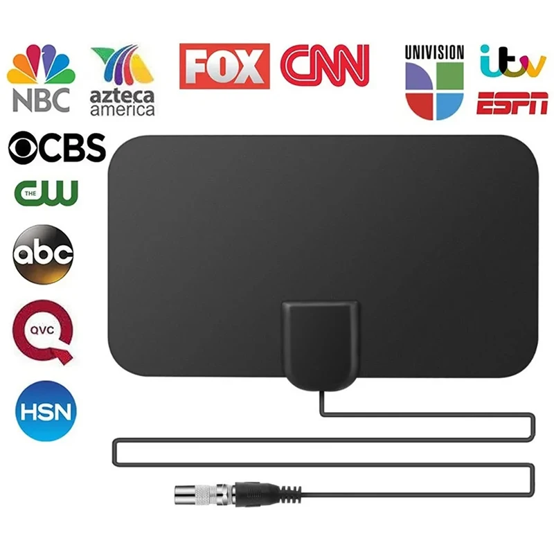 Digitale TV-Antenne 4K 25DB Hohe Verstärkung HD TV DTV Box Digitale Aktive Innenantenne Flaches Design für Auto-Antenne Wohnmobil Reise Smart TV Image