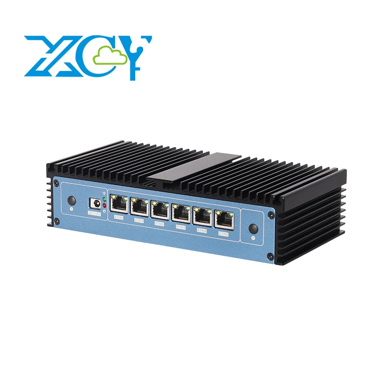 XCY Firewall X86 Router Mini-PC 6x Ethernet Intel i211AT NIC i7-6500U i5-6200U i3-6100U Windows Ubuntu Pfsense Debian OpenWrt Image