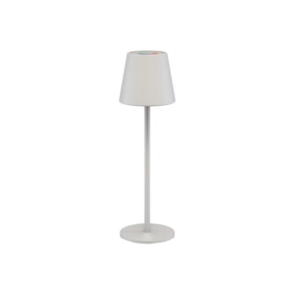 goobay Kabellose RGBW LED-Tischlampe weiß, 11x36x11 cm