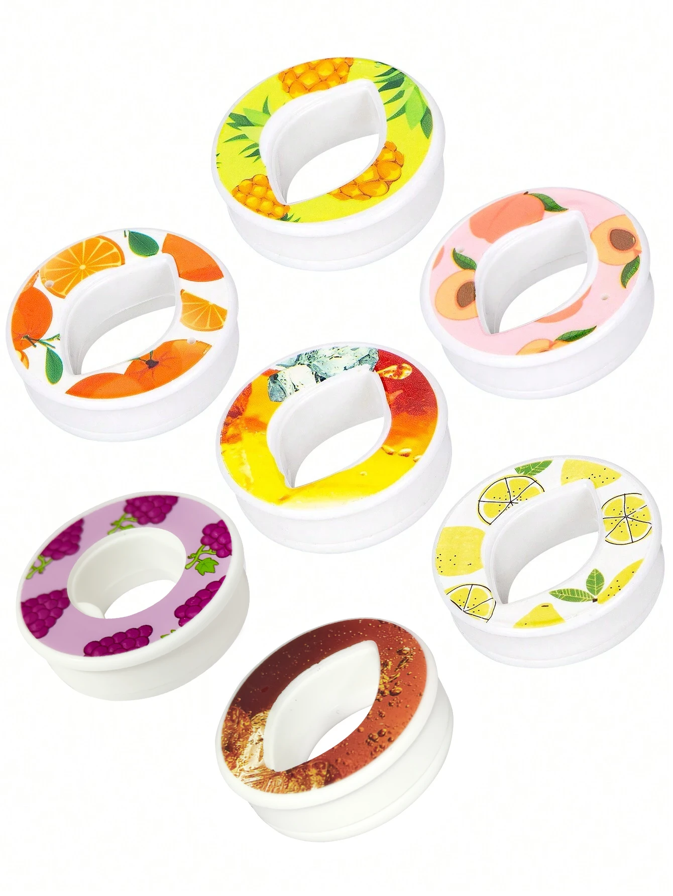 1/3/5/7PC Oval Obst Trinken Geschmack Pod Kreative 0 Zucker 0 Kalorien geschmack Ring Für Kunststoff Wasser Flaschen Sport Wasser Tassen Werkzeug Image