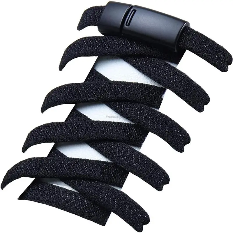 Bunte Schnürsenkel mit Magnetverschluss ohne Krawatten, elastische Schnürsenkel, Sneakers, ohne Krawatte, Schnürsenkel für Kinder und Erwachsene, flache Schnürsenkel, Gummibänder Image