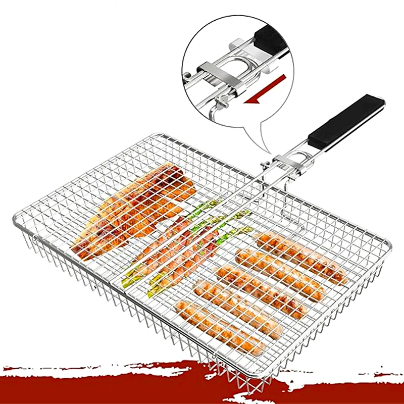 Grillkorb, Grillkörbe aus Edelstahl für den Außenbereich | Grillzubehör für OutdoorGrill CampfireCooking Equipment