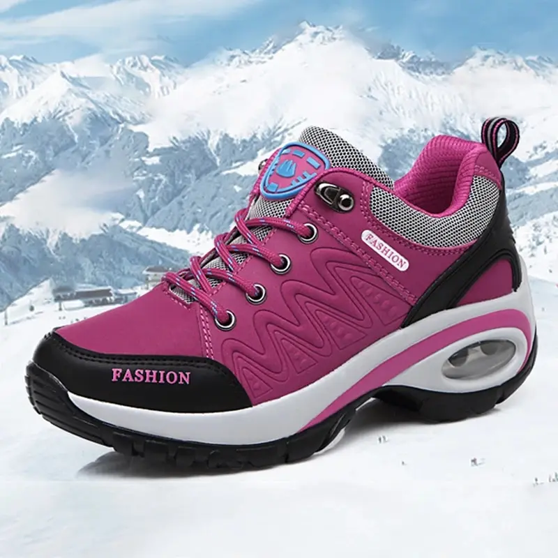 Damen-Turnschuhe, bequem, atmungsaktiv, Plateauschuhe, modische Schnürung, weibliche Freizeitschuhe für Damen, kurze Outdoor-Stiefel