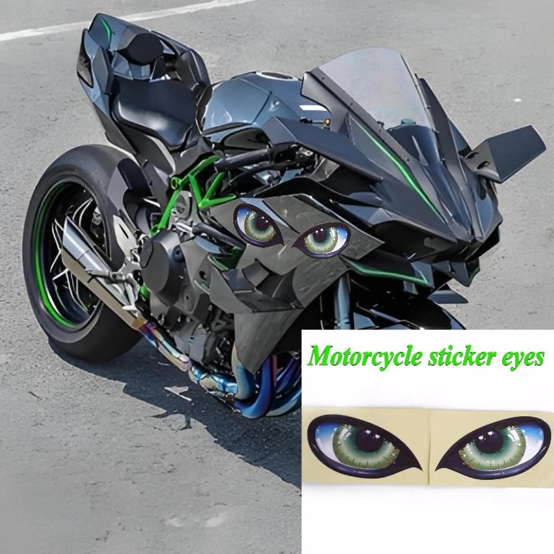 Adesivi per occhi moto Adesivo per auto riflettente stereo 3D Occhi di gatto Adesivo per specchietto retrovisore creativo Occhi universali Adesivi per auto NUOVO
