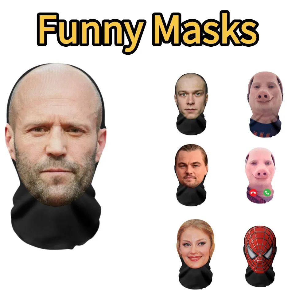 3D Realistische Gesichtsmasken Mascaras Realistische Maske Cosplay Prop Lustige Mesh-Maske Vollgesichts-Kopfbedeckung Party Halloween-Masken Neu Image