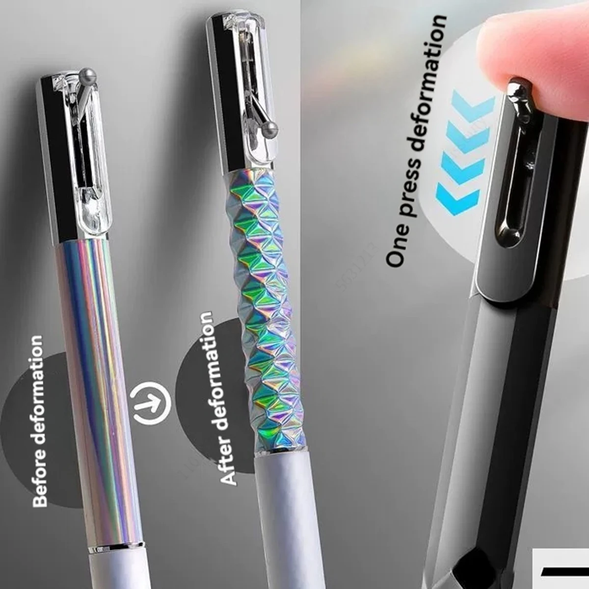 1 Stück mechanische Gelstifte, 0,5 mm, schwarze Tintenstifte, feine Spitze, glatte Schreibstifte, High-End-Serie für Büro, Schulbedarf, Kawai Image