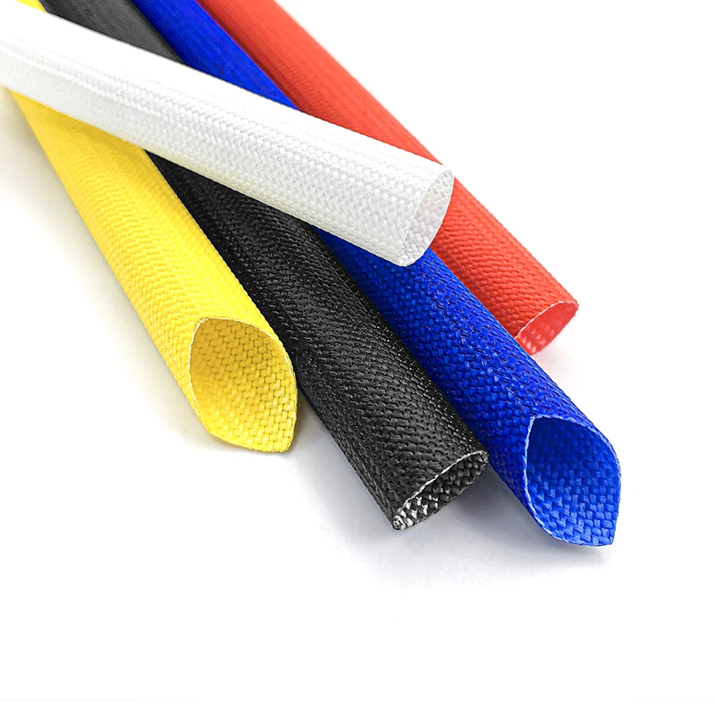 1–14 mm Silikon-Fiberglasrohr, hochtemperaturisoliert, weiche Glasfaser, geflochtene Hülse, chemikalienbeständige Kabelhülle Image