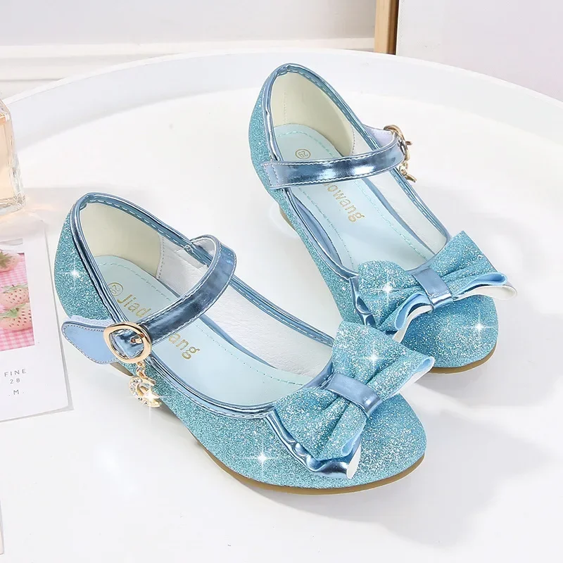 Mädchen Sandalen Strass Schmetterling Latin Dance Kinder Schuhe Kinder High Heel Prinzessin Schuhe Glitter Leder Party Kleid Hochzeit