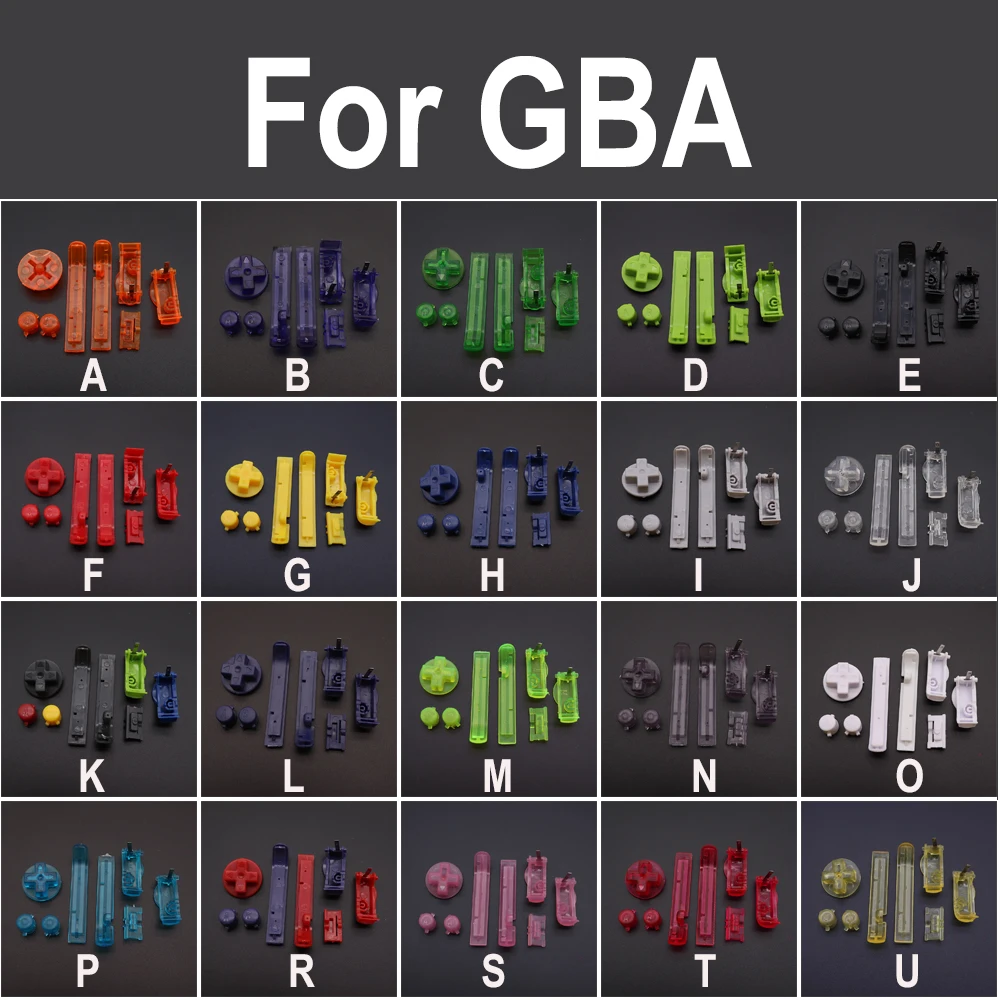 Für Gameboy Advance GBA Konsole Ersatz Mehrfarbige Tasten Tastaturen L R A B D Pads Power ON OFF Tasten Image